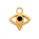 sterling silver and gold plate evil eye charm