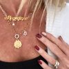 chunky sterling silver and gold zodiac charm necklace