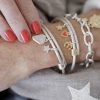 sterling silver bangle with charms
