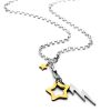 sterling silver charm necklace gold plat