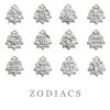 chunky sterling silver zodiac charms