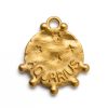 sterling silver and gold plate zodiac charm aquarius