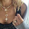 chunky silver and gold anchor necklace