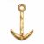 anchor charm sterling silver and gold plate