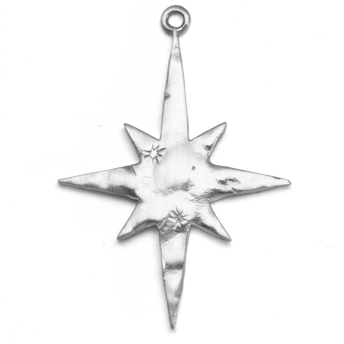 chunky sterling silver star charm