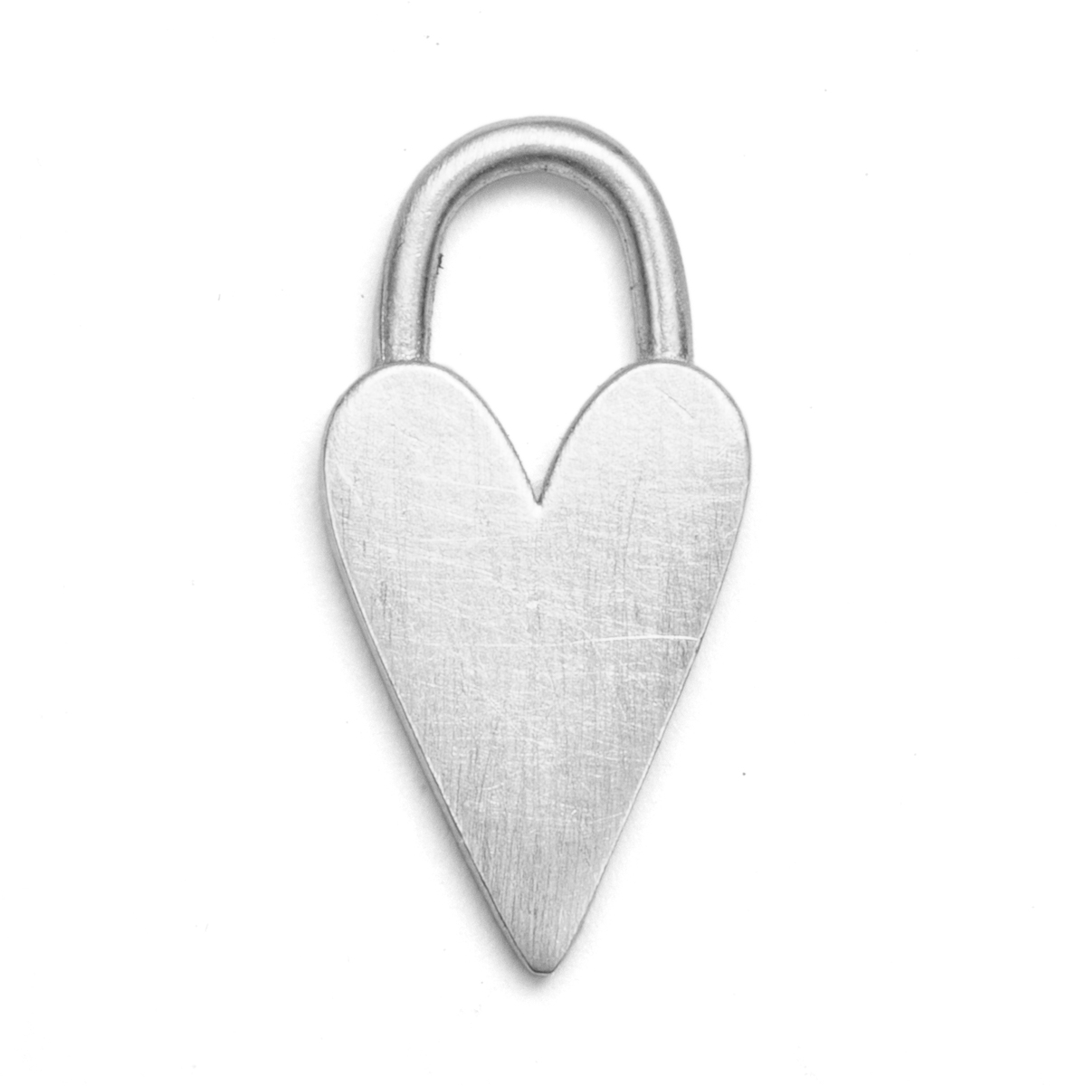 chunky sterling silver heart charm