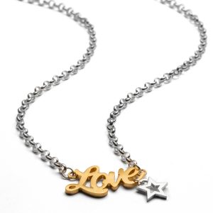 sterling silver script necklace