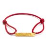 gold plate cord bracelet