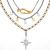 sterling silver and gold plate necklace set