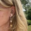 sterling silver clamshell earrings