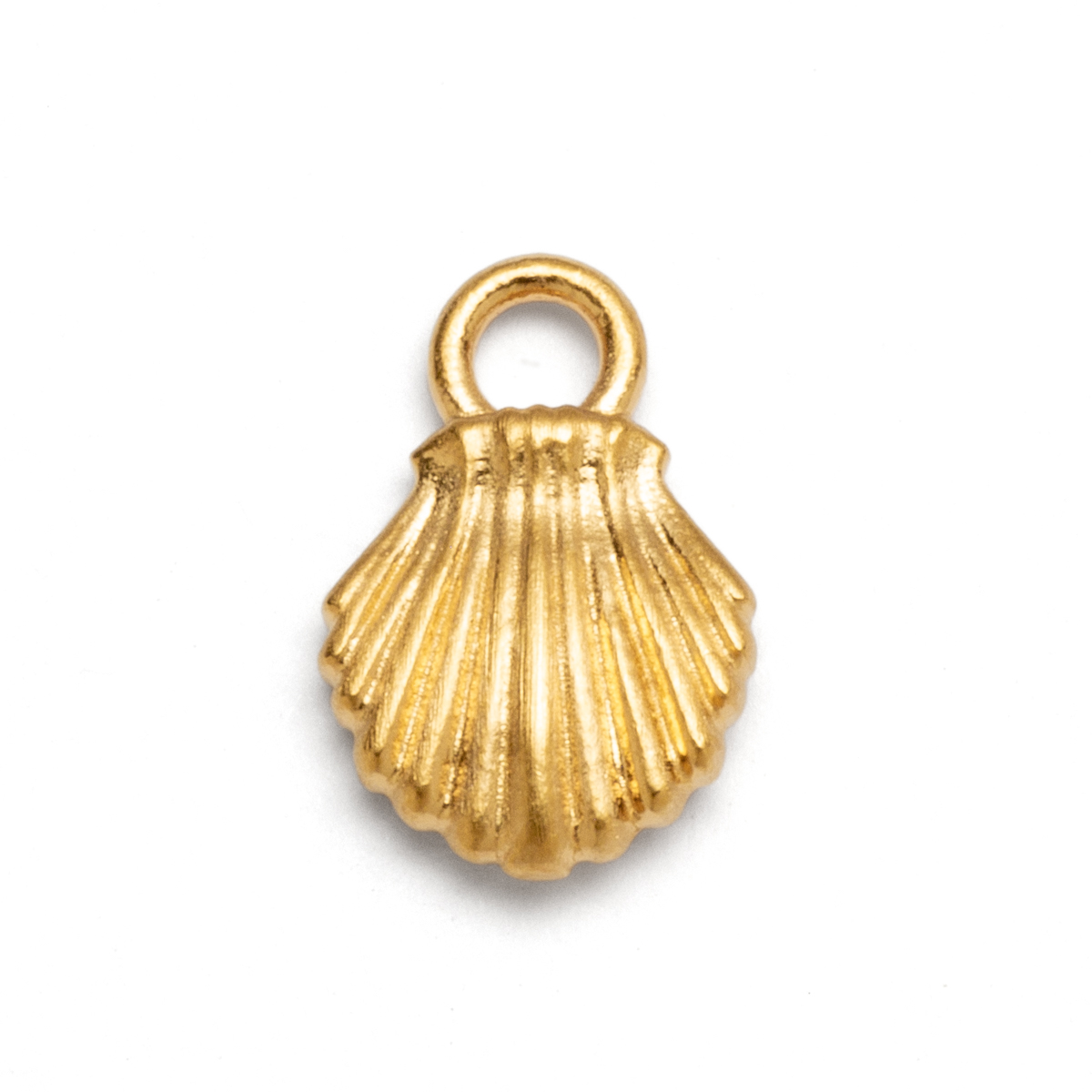 gold plate clam shell charm