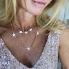 chunky sterling silver star necklace gold