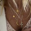 sterling silver and gold star necklace
