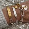personalised ID bracelet silver and gold