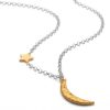 moon and star sterling silver necklace