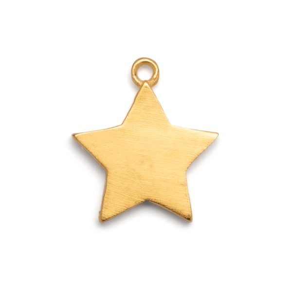 Gold plate star charm