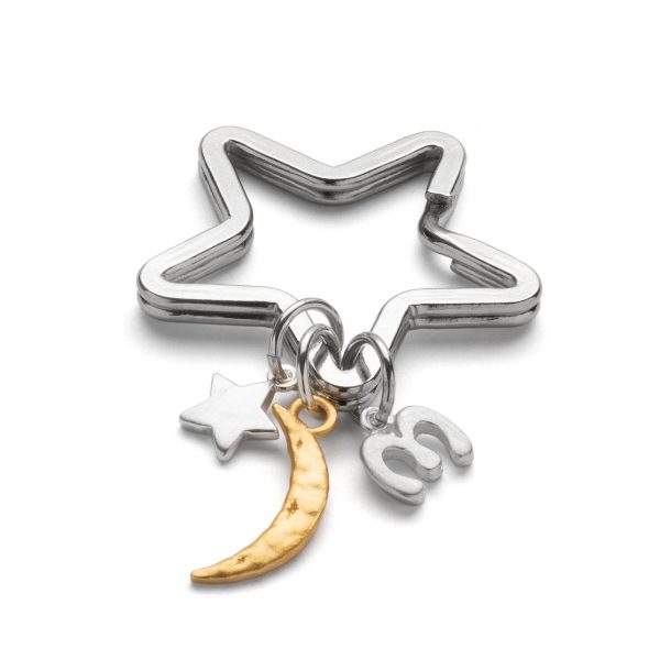 star key ring with charms