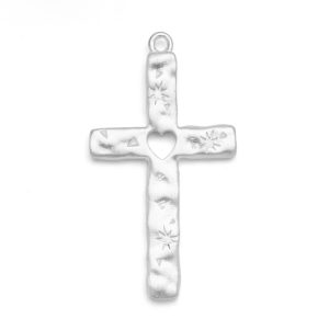 sterling silver cross charm pendant