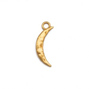 gold plate moon charm