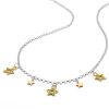 delicate sterling silver star necklace