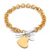 Chunky gold heart bracelet