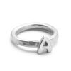 Ring silver initial