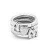 Ring silver initial stack