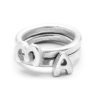 Ring silver initial stack 2