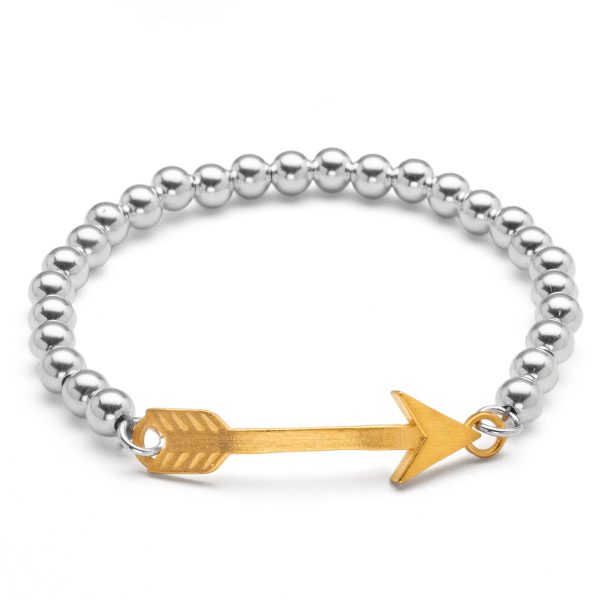 stretch bracelets-3 gold arrow